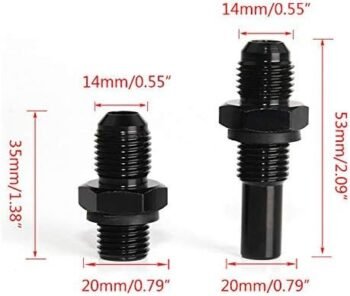 6 AN x 1/4NPS Transmission Oil Cooler Adapter Fittings For GM 1997-2007 4L80E (Pack Of 2)