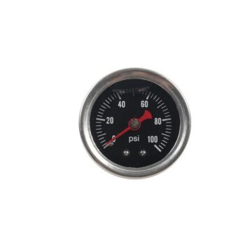 Universal Red Adjustable Fuel Pressure Regulator Kit Oil 0-100psi Gauge -6AN