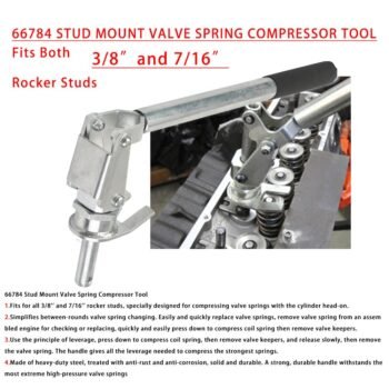 66784 Stud Mount Valve Spring Compressor for 3/8′′ & 7/16′′ Studs