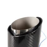 Racing Red Flame Led Exhaust Muffler Tip Carbon Fiber Racing Automobile Car Tail Pipe Light 2.5 Inch Inlet 4 Inch Outlet