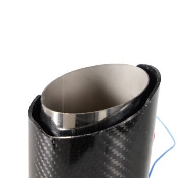 Racing Red Flame Led Exhaust Muffler Tip Carbon Fiber Racing Automobile Car Tail Pipe Light 2.5 Inch Inlet 4 Inch Outlet