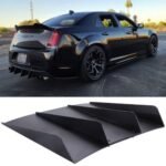 Black Rear Bumper Diffuser Shark ABS 4-Fin Spoiler Lip Splitter For Mazda Miata