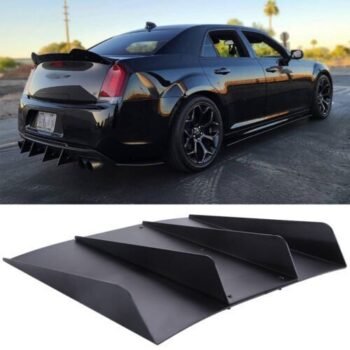 Black Rear Bumper Diffuser Shark ABS 4-Fin Spoiler Lip Splitter For Mazda Miata