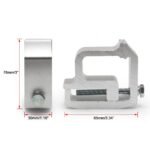 4 PCS Truck Cap Topper Camper Shell Mounting Clamps Heavy Duty Aluminum Silver