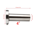 Universal 3.5′′ to 4.5′′ Round Steel Removable Catback Exhaust System Muffler Tip Silencer