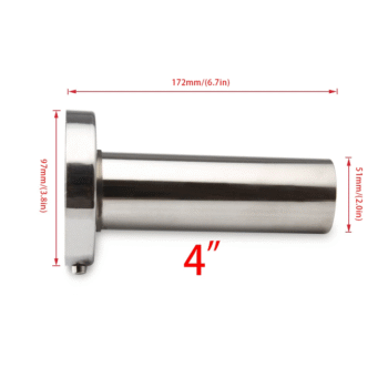 Universal 3.5′′ to 4.5′′ Round Steel Removable Catback Exhaust System Muffler Tip Silencer