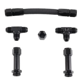 Braided AN8 Dual Feed Carb Fuel Line Double Pump For 4150 Holley Carburetor 8AN