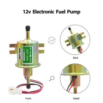 12V Universal 3-6PSI Gas Diesel Inline Low Pressure Electric Fuel Pump HEP-02A