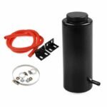 Universal Radiator Coolant Aluminum Catch Tank Overflow Reservoir 800ML Black