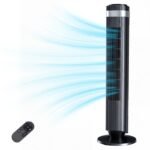 【New】Tower Fan for Bedroom, 28dB Silent Standing Fan with 12H Timer, Smart Auto Mode, 64° Oscillating Bladeless Cooling Fan for Home Office,summerwins