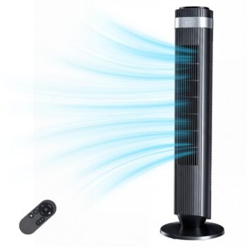 【New】Tower Fan for Bedroom, 28dB Silent Standing Fan with 12H Timer, Smart Auto Mode, 64° Oscillating Bladeless Cooling Fan for Home Office,summerwins
